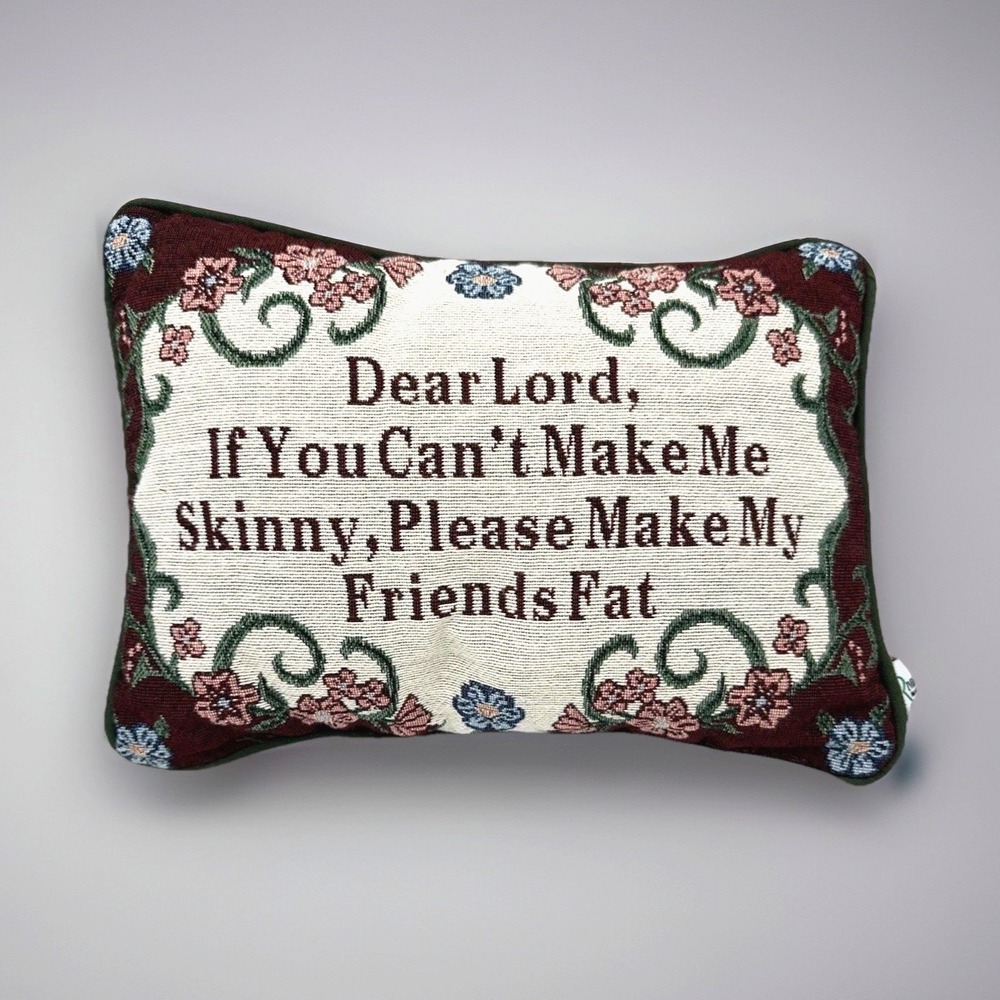 Funny Tapestry Throw Pillow Dear Lord Make My Friends Humor Riverdale Decor